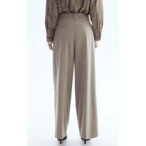 H&M Wide-Leg Dress Pants, size 14, beige melange